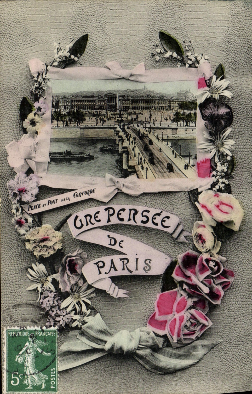 CPA Une pensee de Paris Place de la Concorde 