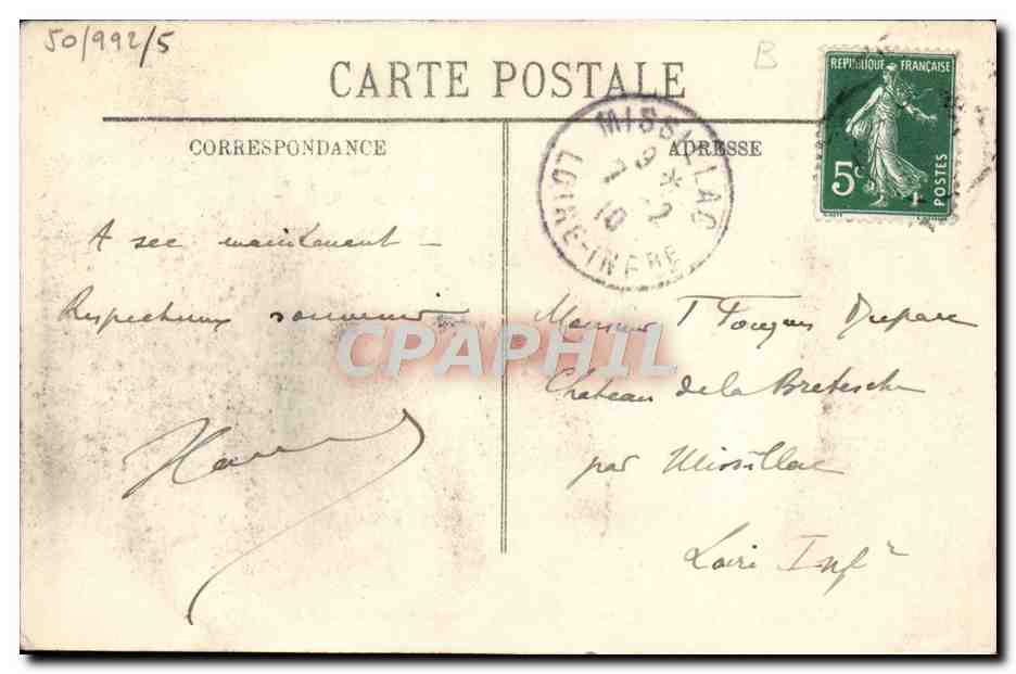 CPA Inondations De Paris Rue Pasquier — Rückseite