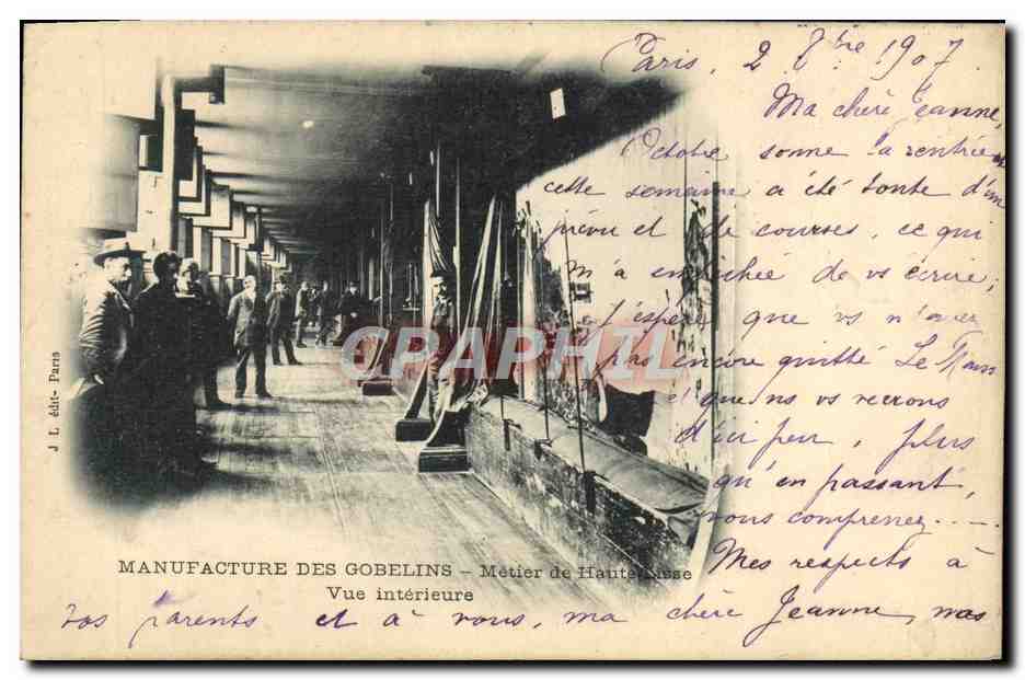 Manufacture des Gobelins — Innenansicht — J. L. Verlag Paris