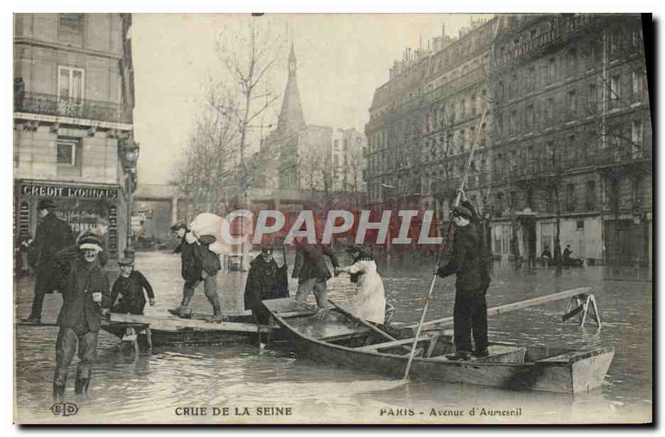 Crue de la Seine — Paris - Avenue d'Aumesnil — ELD
