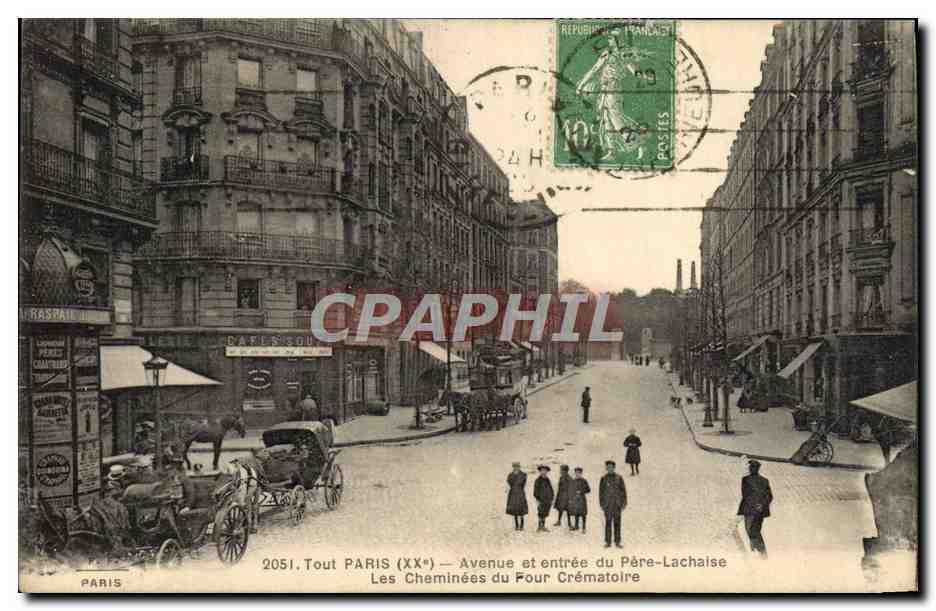 Avenue et entrée du Père-Lachaise — Les Cheminées du Four Crématoire — Tout PARIS (XX*) — n°2051