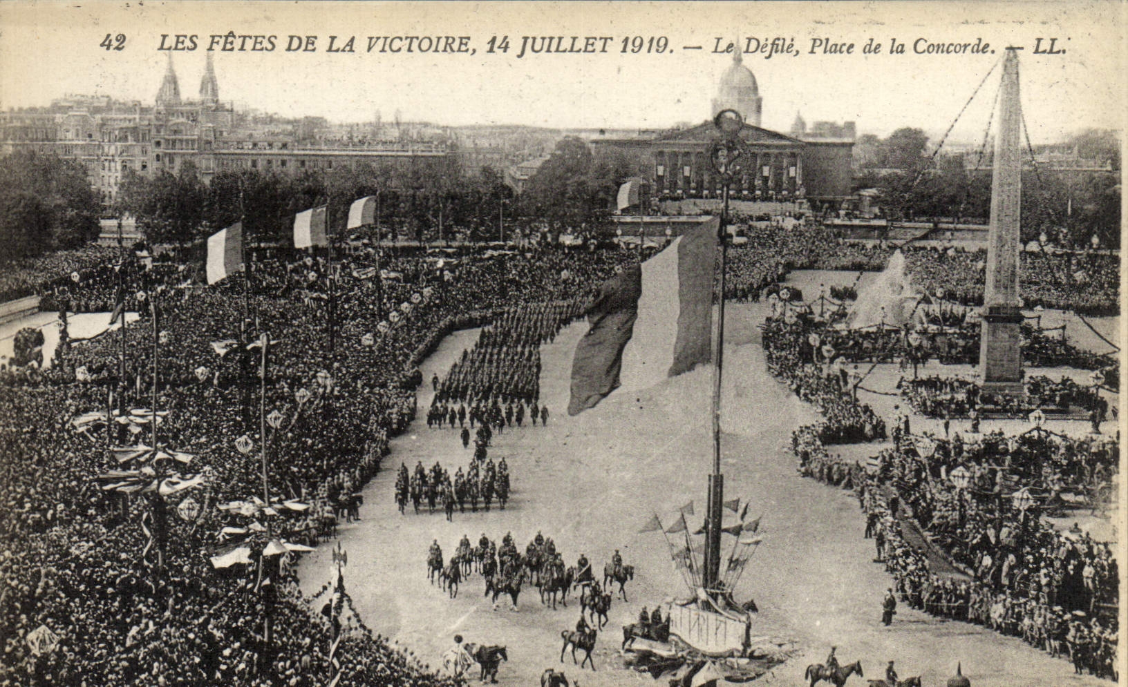 CPA Les Fetes De La Victoire 14 Juillet 1919 Le Defile Place De La Concorde Militaria
