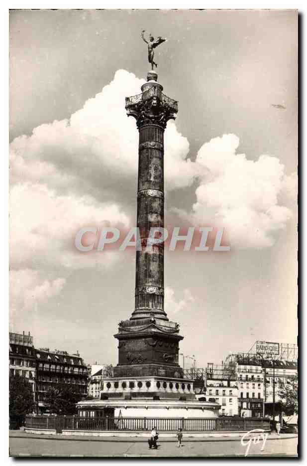 CPM Paris Et Ses Merveilles Place De La Bastille Et Colonne De Juillet 1831 1840