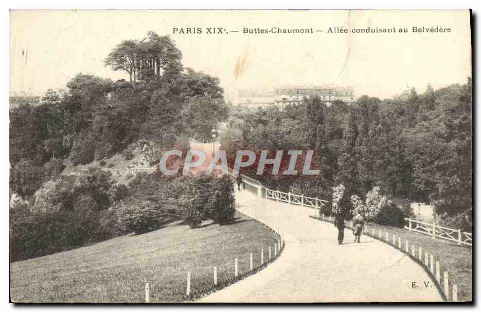 Buttes-Chaumont — Weg zum Belvédère — E. V.