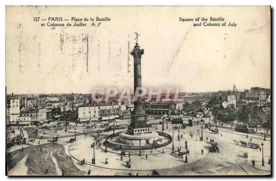 CPA Paris Place De La Bastille Et Colonne De Juillet