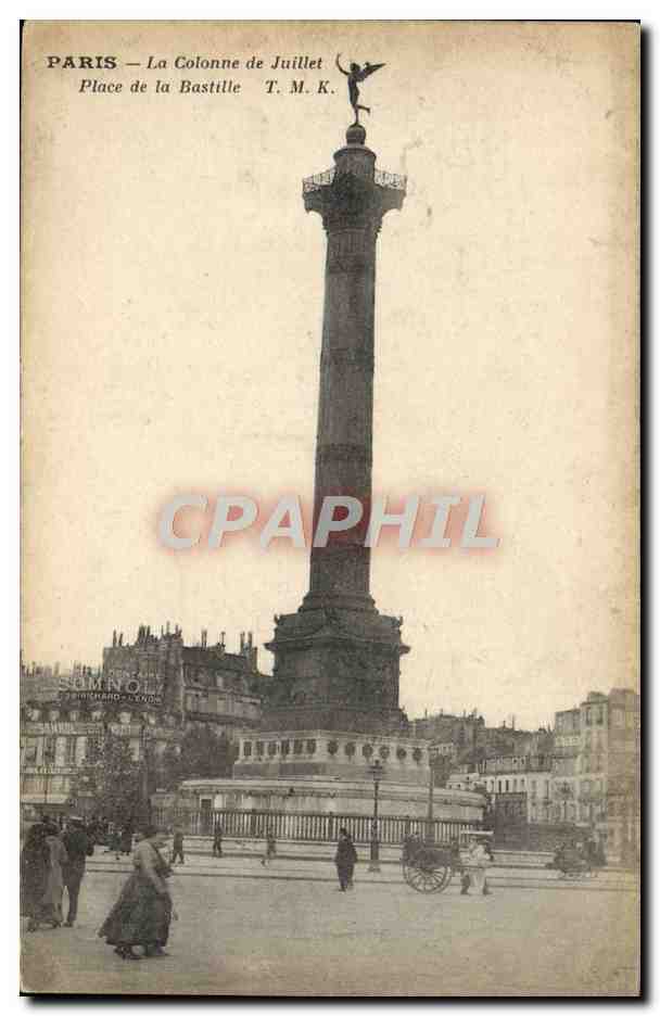 CPA Paris La Colonne De Juillet Place De La Bastille