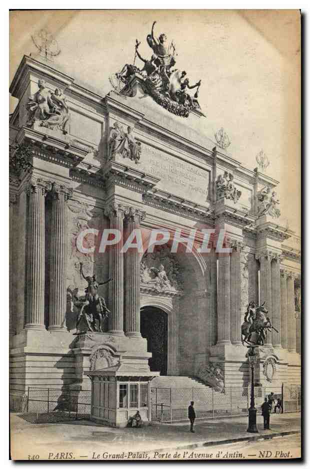 CPA Paris Le Grand Palais Porte De l'Avenue D'Antin