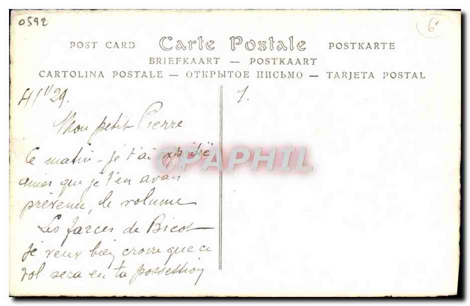 CPA Ancien Paris Escalier De La Maison Habitee Par Balzac — Rückseite