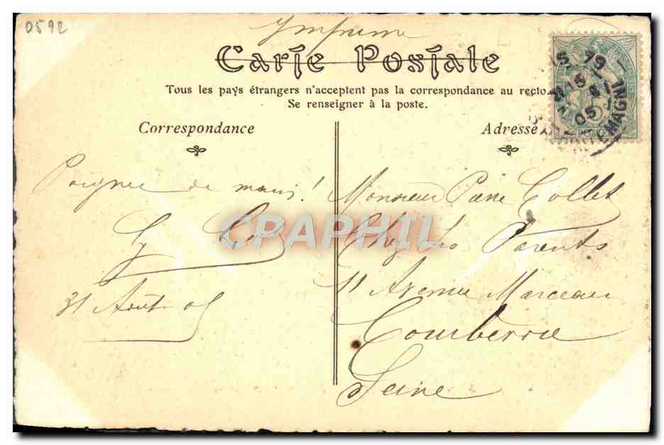 CPA Ancien Paris Le Boulevard De La Madeleine Le Ministere Des Affaires Etrangeres — Rückseite
