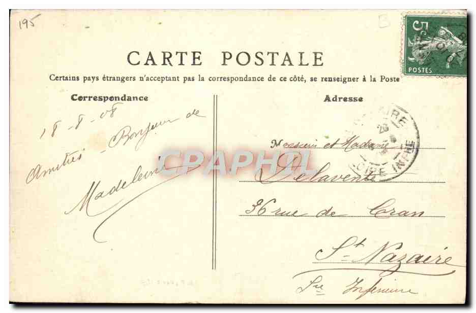 Parigi - Passerella dell'Estacade — B. F., Parigi, n° 548 — Verso
