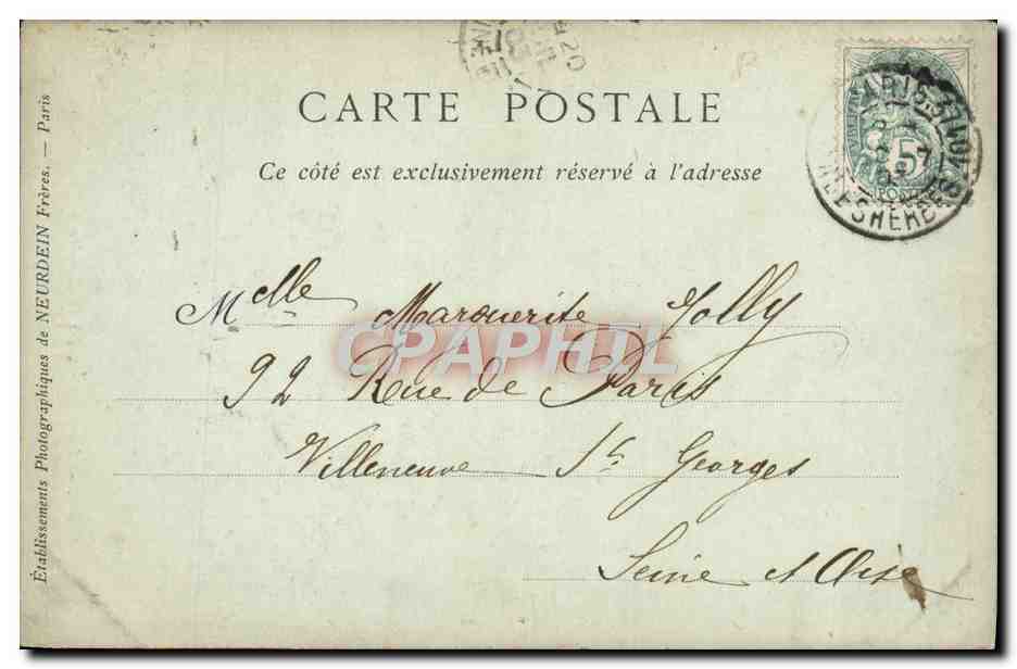 CPA Paris Monument Eleve a La Memoire De Victor Hugo — Rückseite
