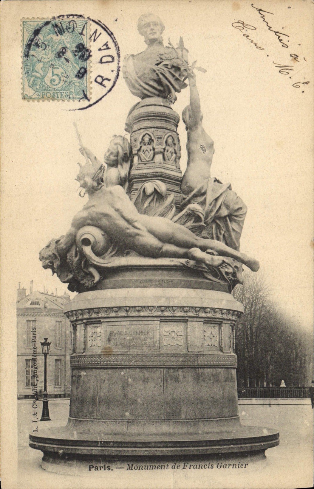 CPA Paris Monument De Francis Garnier