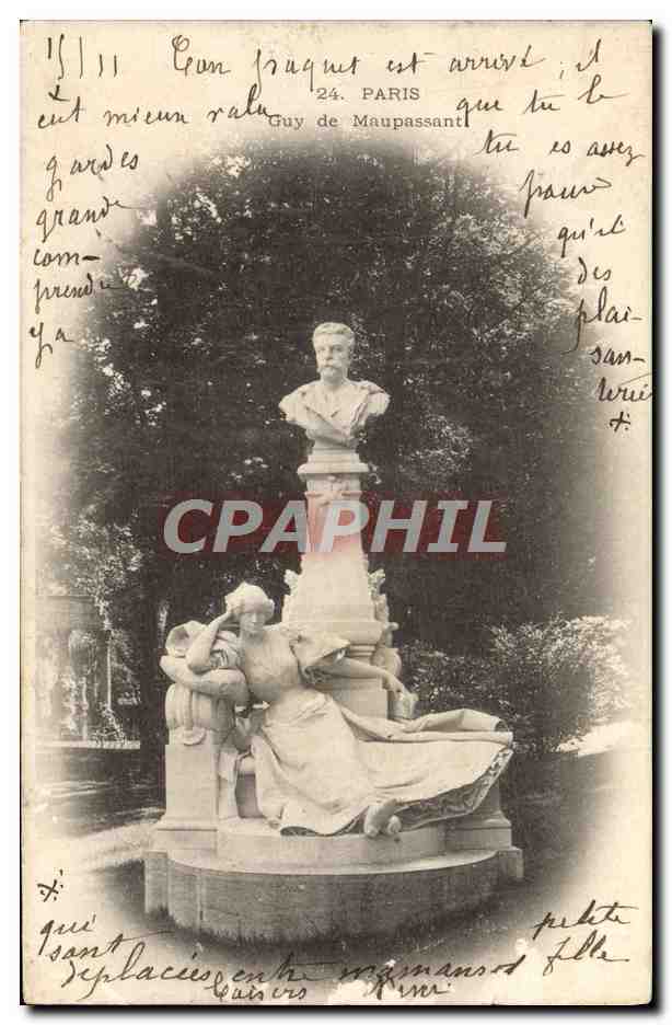 CPA Paris Guy De Maupassant