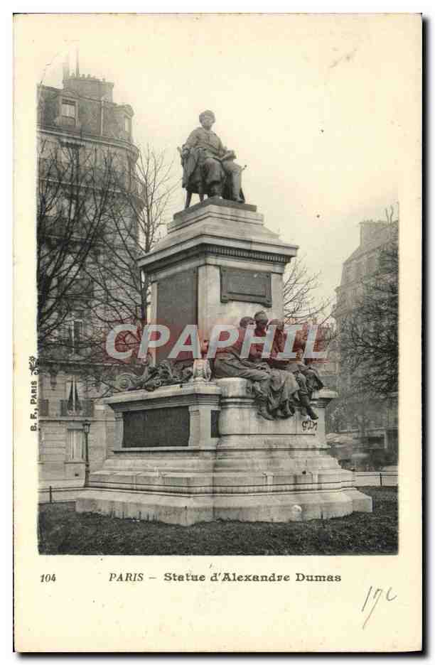 CPA Paris Statue D'Alexandre Dumas