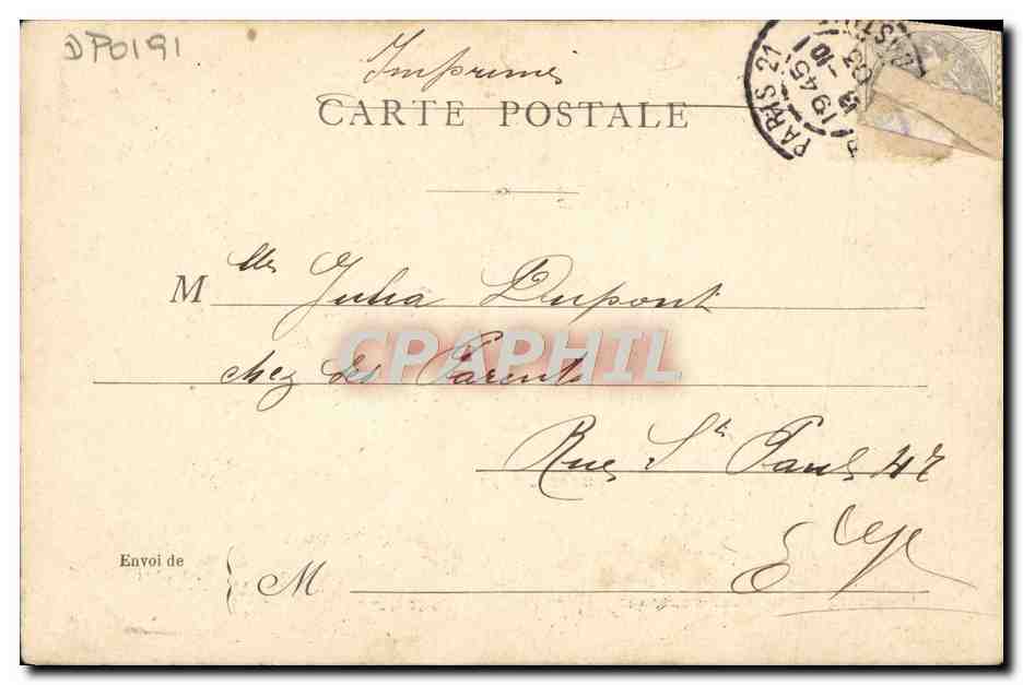 CPA Paris Condorcet Havard — Rückseite