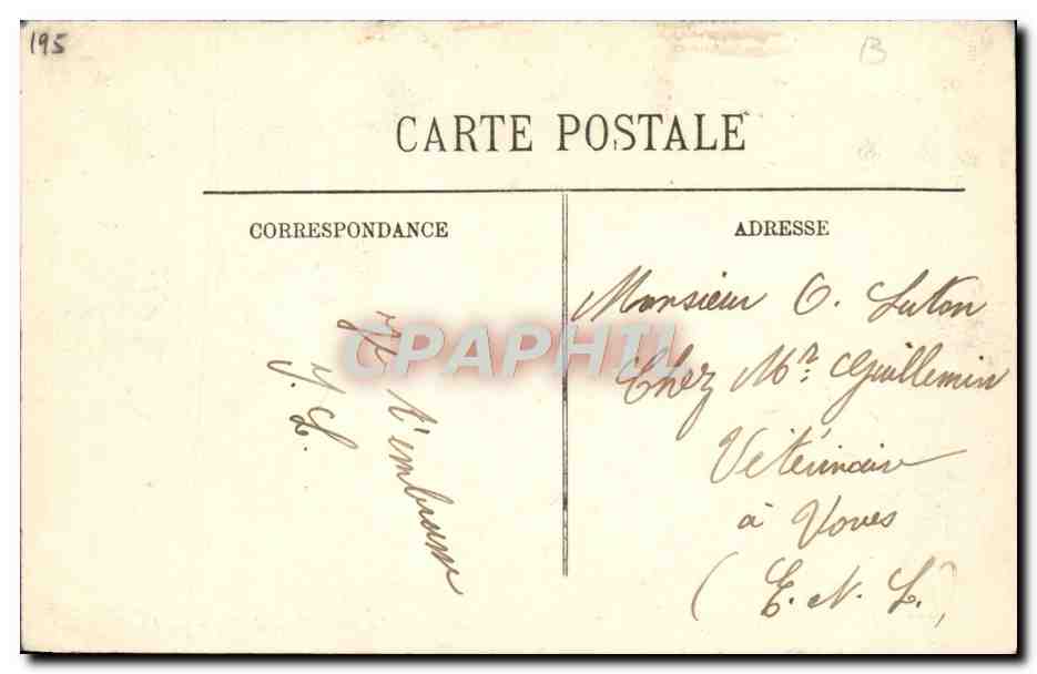 CPA Inondations De Paris Gare Saint Lazare Et Place De Rome — Rückseite