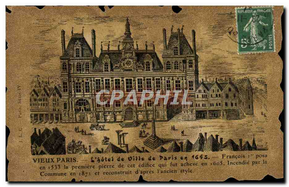 Vieux Paris — Hôtel de Ville de Paris — J.C. Pilet, Paris