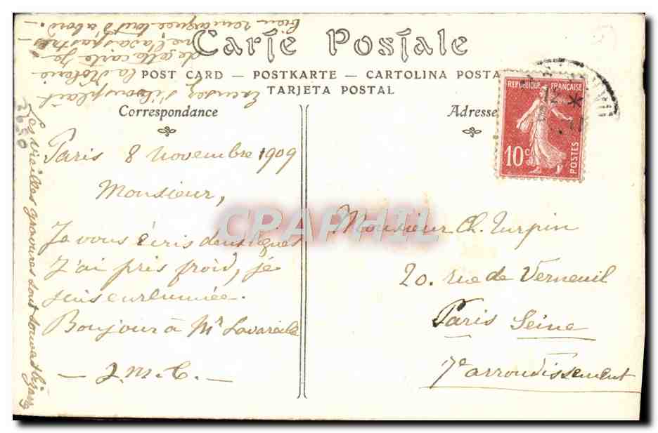 CPA Ancien Paris Un Coin Du Pont Neuf Vers 1805 Folklore  — Rückseite