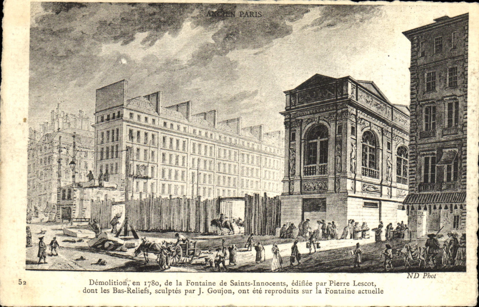 CPA Ancien Paris Demolition en 1780 De La Fontaine Des Saints Innocents