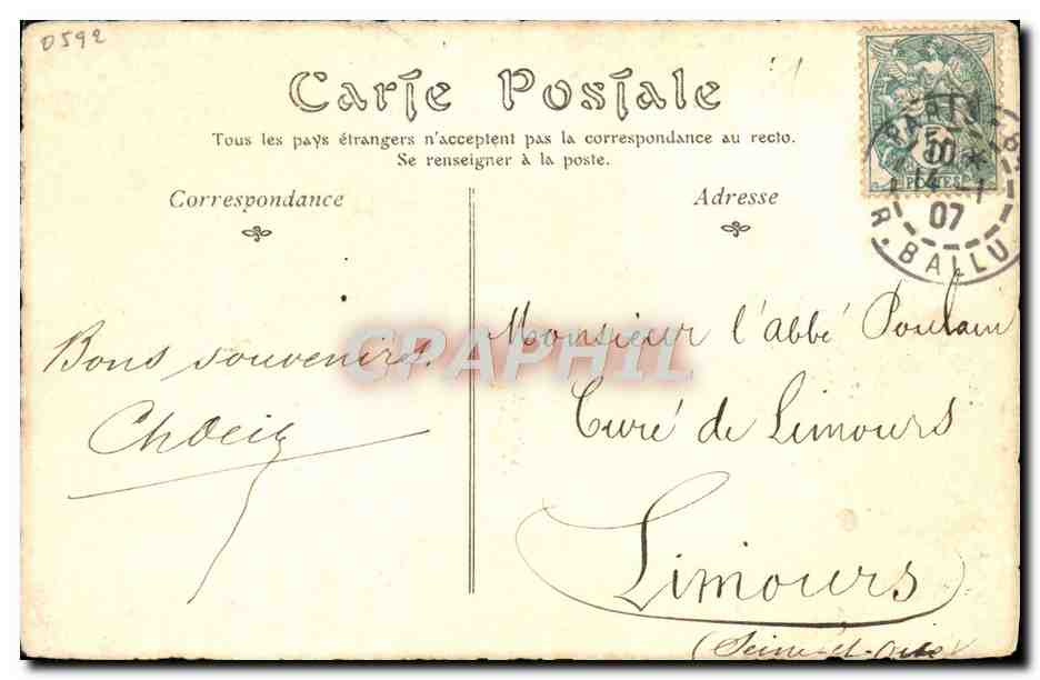 CPA Ancien Paris Portail Meridional De l'Eglise Saint Eustache en 1836 — Verso