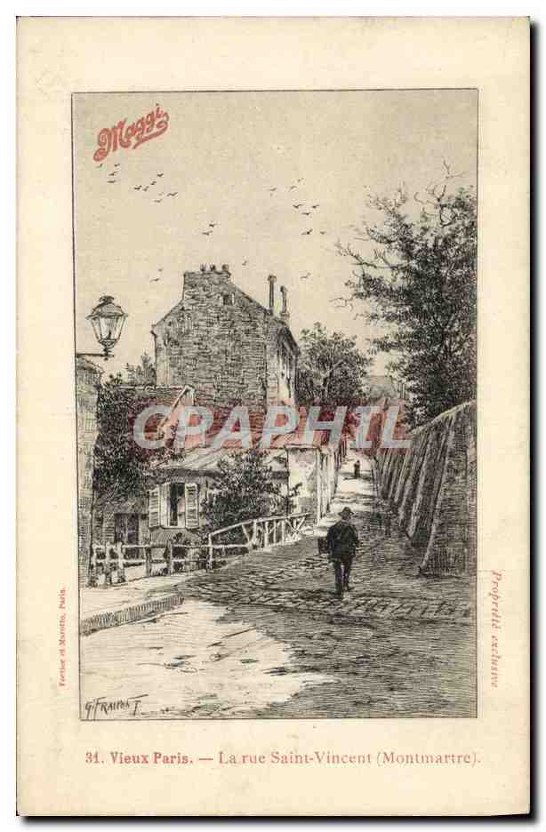 CPA Vieux Paris La Rue Saint Vincent Montmartre Maggi