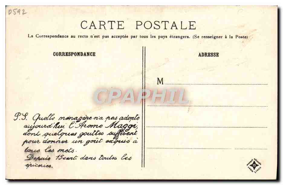 CPA Vieux Paris La Rue Saint Vincent Montmartre Maggi — Rückseite