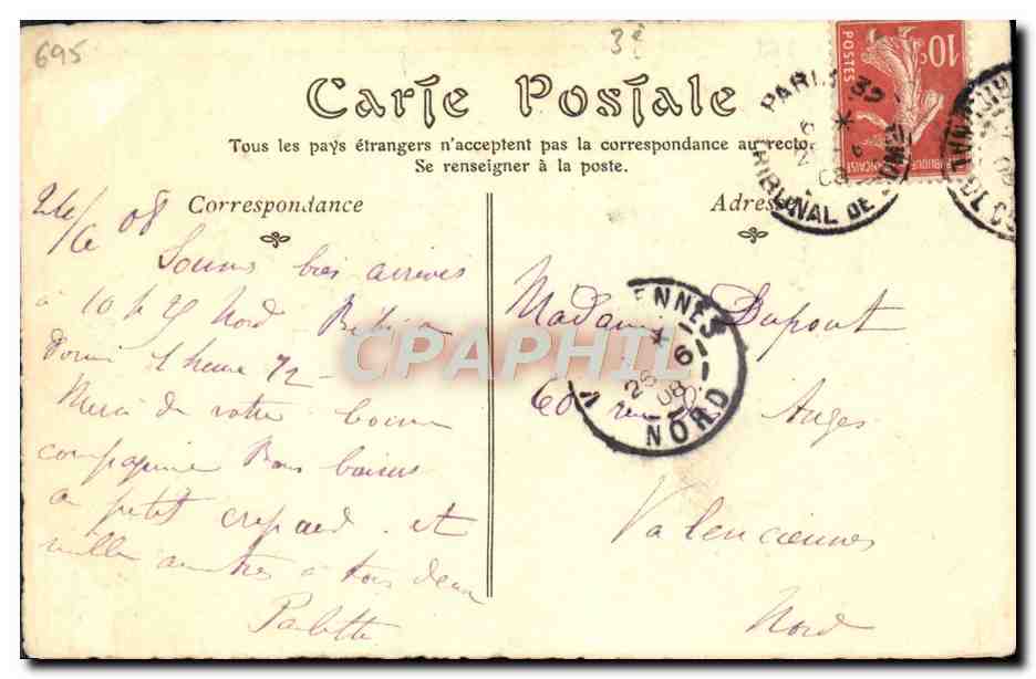 CPA Moeurs Et Coutumes De L'ancien Paris Le Boulevard Du Temple vers 180 — Rückseite