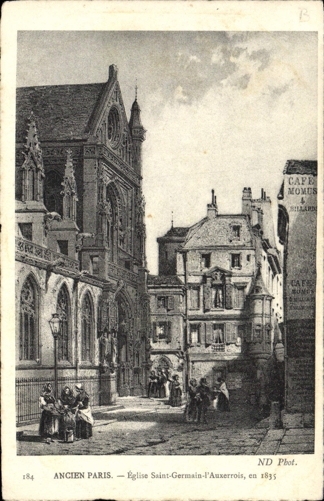 CPA Ancien Paris Eglise Saint Germain l'Auxerrois en 1835