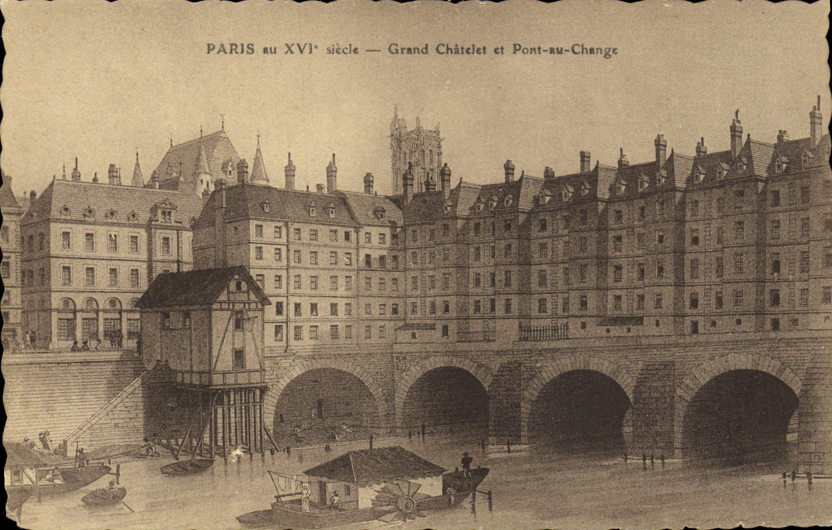 CPA Paris au 16eme Grand Chatelet Et Pont Au Change