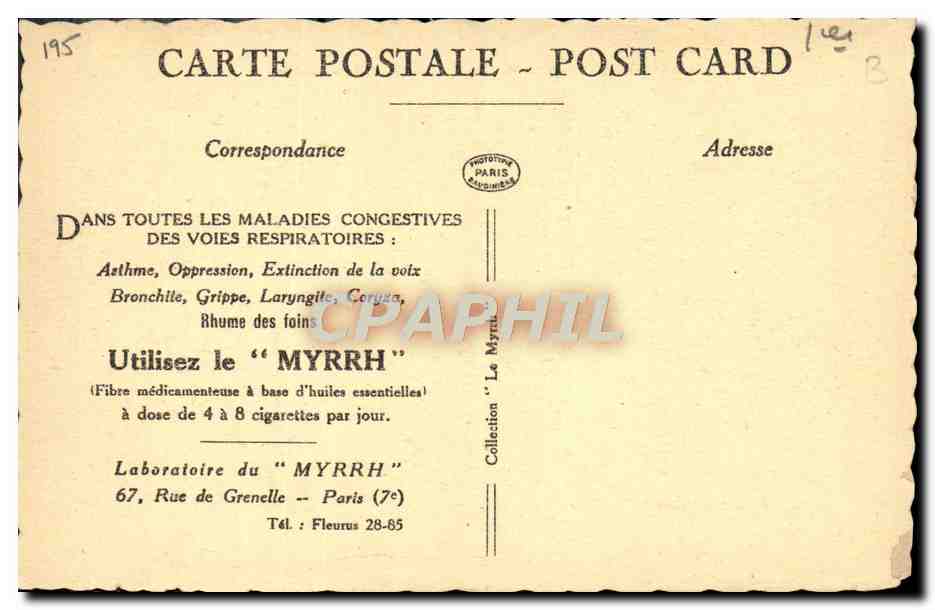CPA Paris au 16eme Grand Chatelet Et Pont Au Change — Verso
