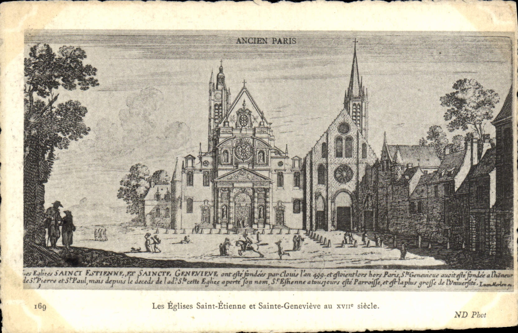 CPA Ancien Paris Les Eglise Saint Etienne Et Sainte Genevieve Au 18eme