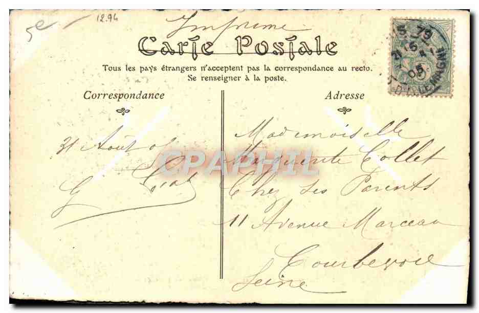 CPA Ancien Paris Les Eglise Saint Etienne Et Sainte Genevieve Au 18eme — Rückseite