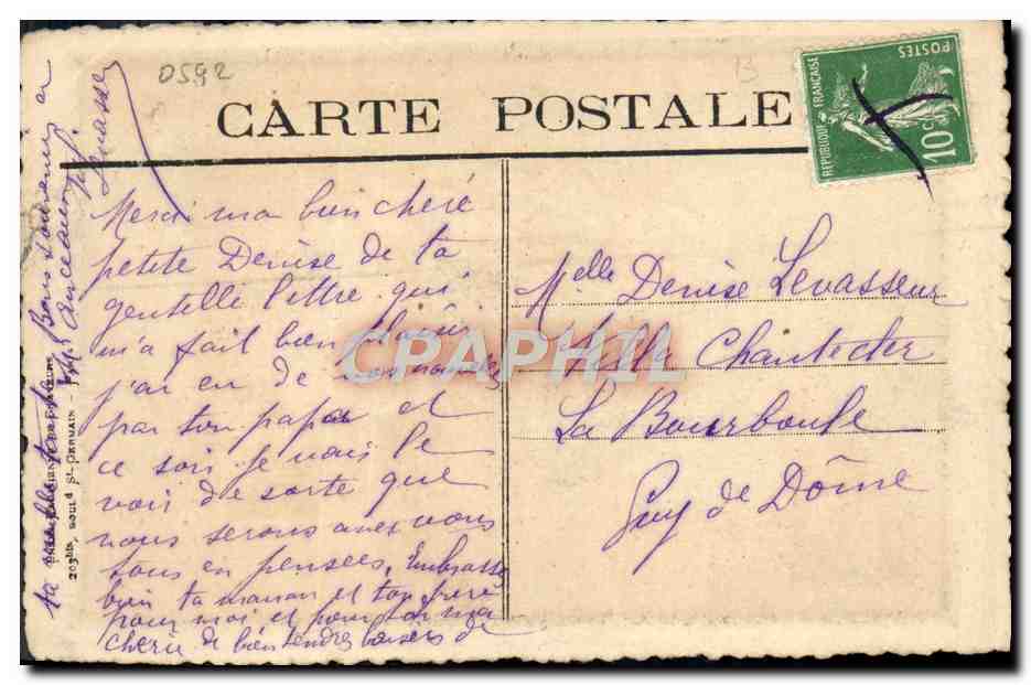 CPA Paris La Cite — Rückseite