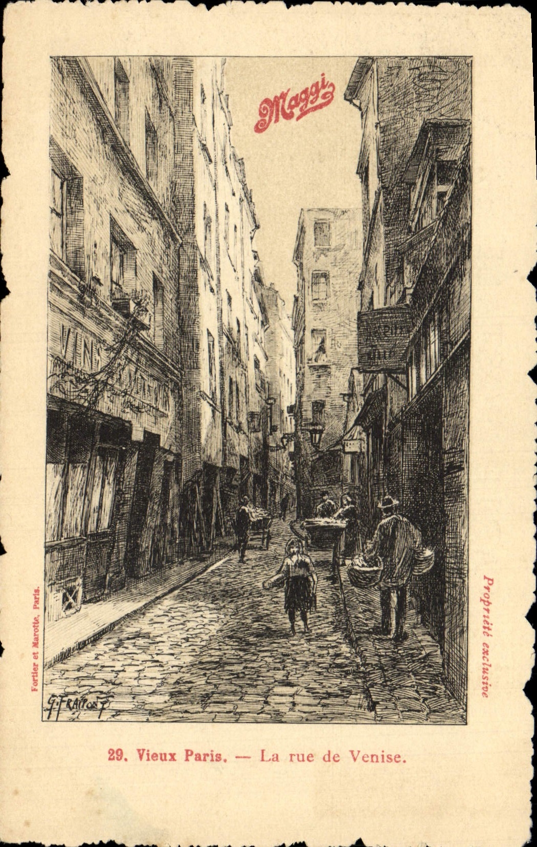 CPA Vieux Paris La Rue De Venise Maggi