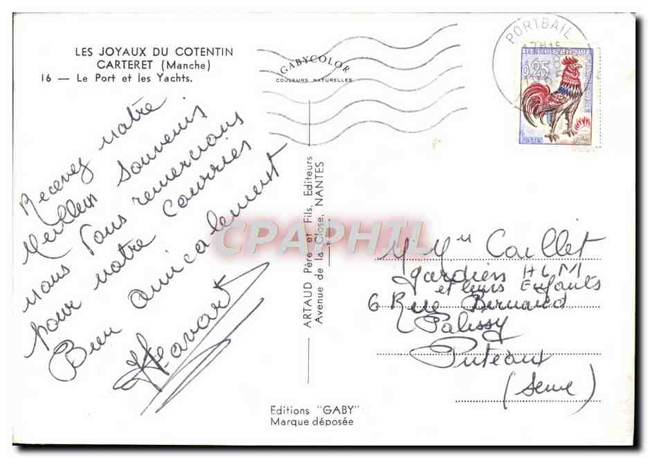 Le Port et les Yachts — Carteret (Manche) — Editions Gaby — Reverso