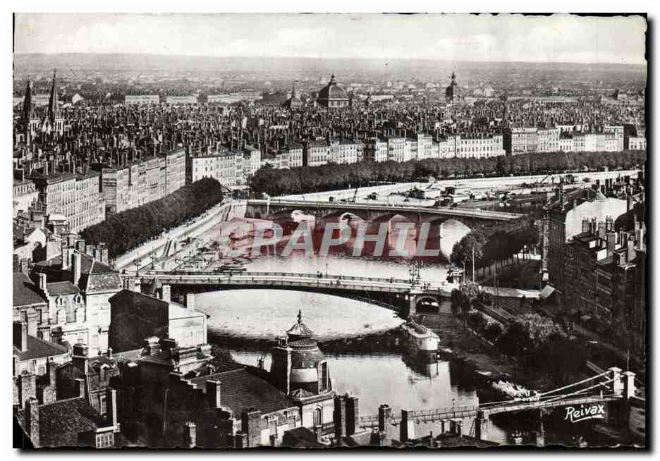 CPM Lyon Perspective Des Ponts Sur La