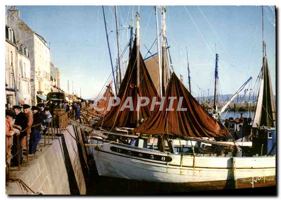 Bateaux de pêche dans le port — Douarnenez (Finistère) — Éditions d'Art 'YVON'