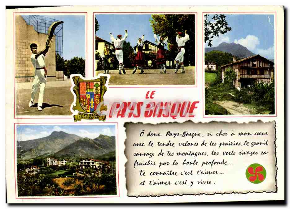 CPM Le Pays Basque La Partie De Pelote Folkore Paysages