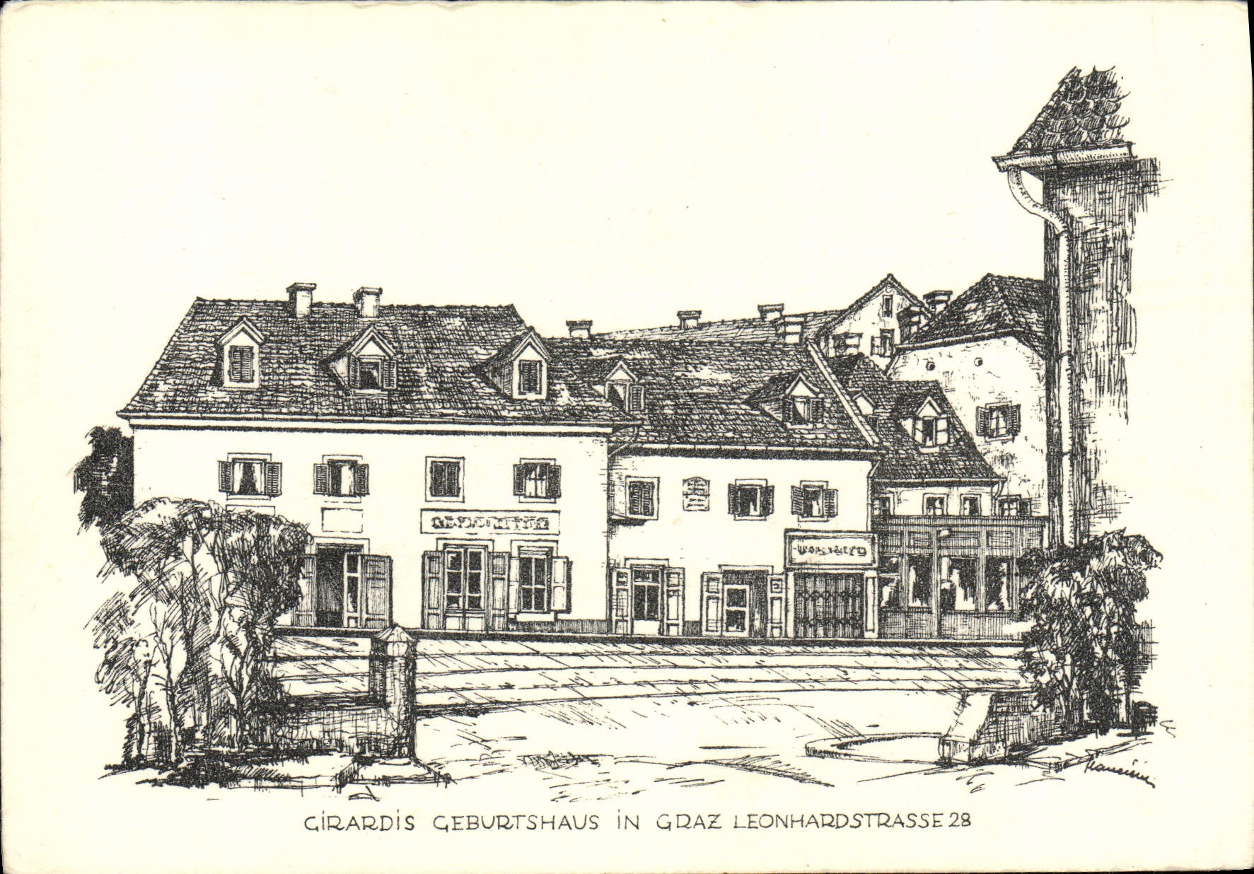 CPM 1er jour Cirarsis Geburtshaus In Graz Leonhardstrasse Alexander Girardi 5 12 1950