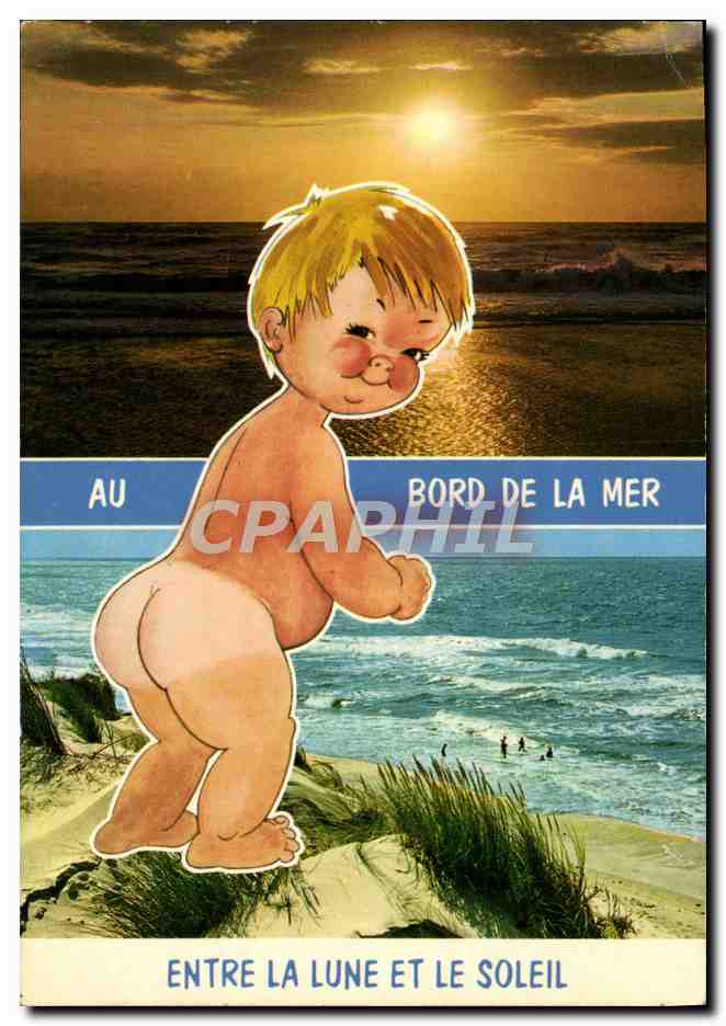 CPM Entre La Lune et le Soleil Enfant