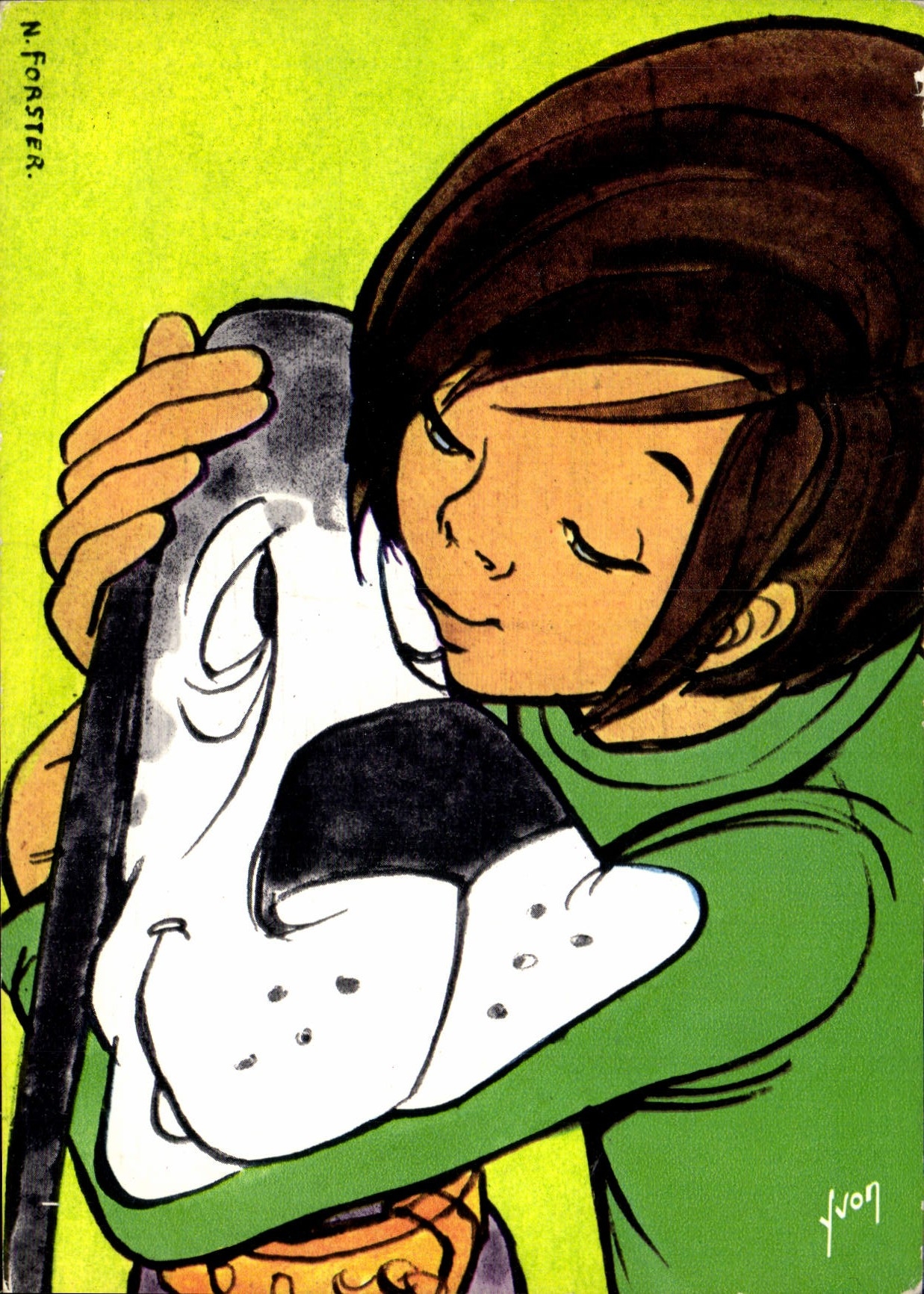 CPM Le journal de Veronique Nadine Forster Chien 