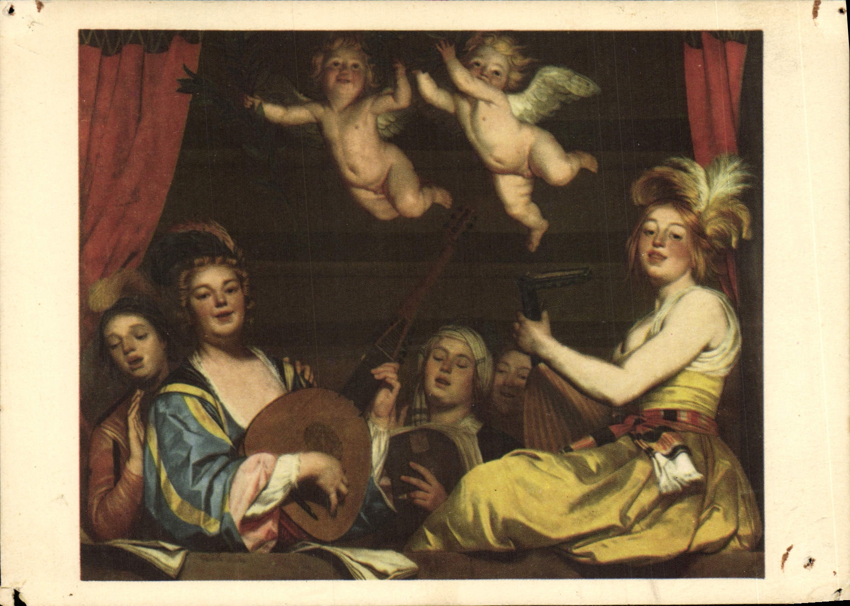 CPM Peinture Hollandaise Pieter Claesz Musee de Louvre Anges Concert