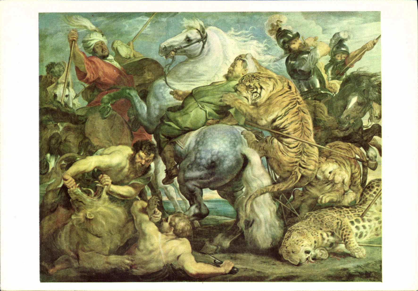 CPM Les Chefs d'Ceuvre Du Musee de Rennes Pierre Paul Rubens Chasse au tirgre et au lion 