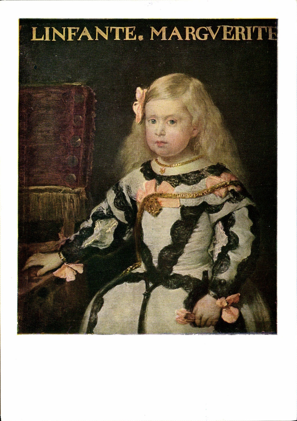 Infante Marie-Marguerite — Portrait de l'Infante Marie-Marguerite — Diego Rodríguez de Silva y Velázquez, 1599-1660, Musée du Louvre (École Espagnole), n° 5871