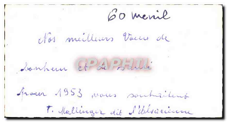 CPM Bonne Annee Chalet — Rückseite