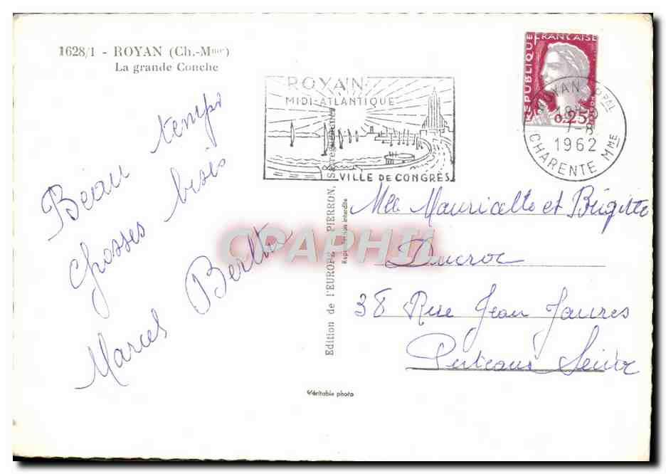 CPM Royan La Grande Conche — Back