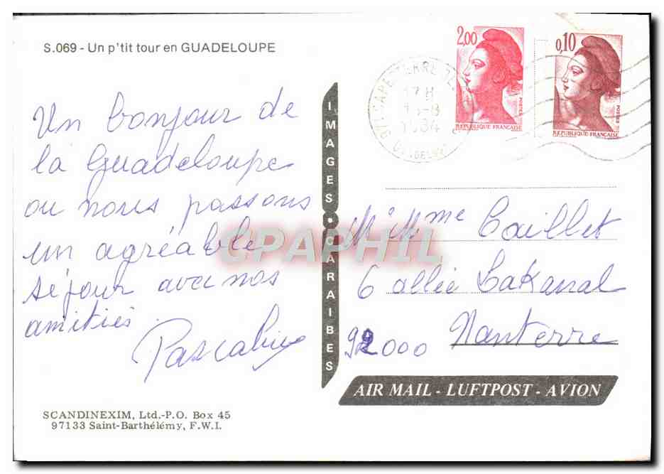 CPM Un p'tit tour en Guadeloupe La Soufriere Sainte Anne Flamboyant — Reverso