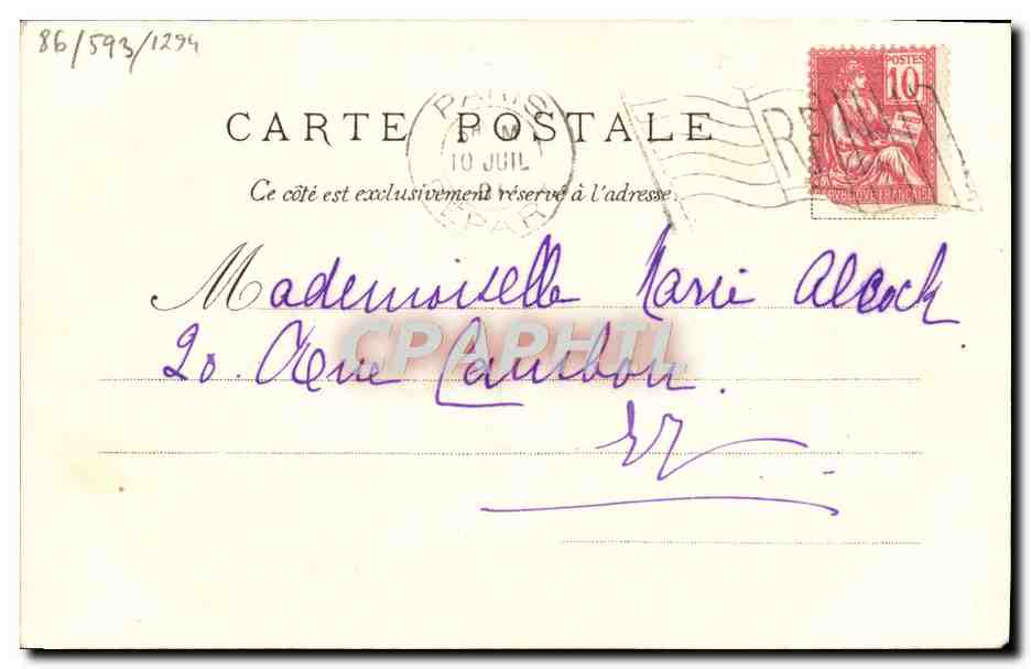 CPA Les cris de Paris Folklore  — Verso