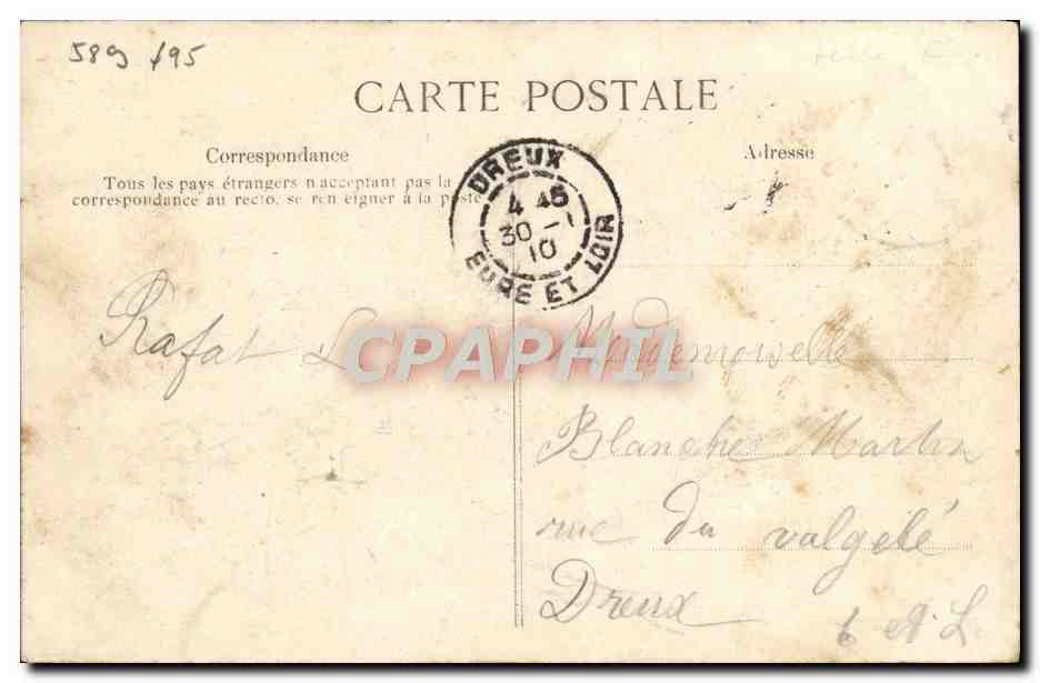 Crue de la Seine — Paris — Une pompe d’épâisement — Éditeur E.P.D. — Verso