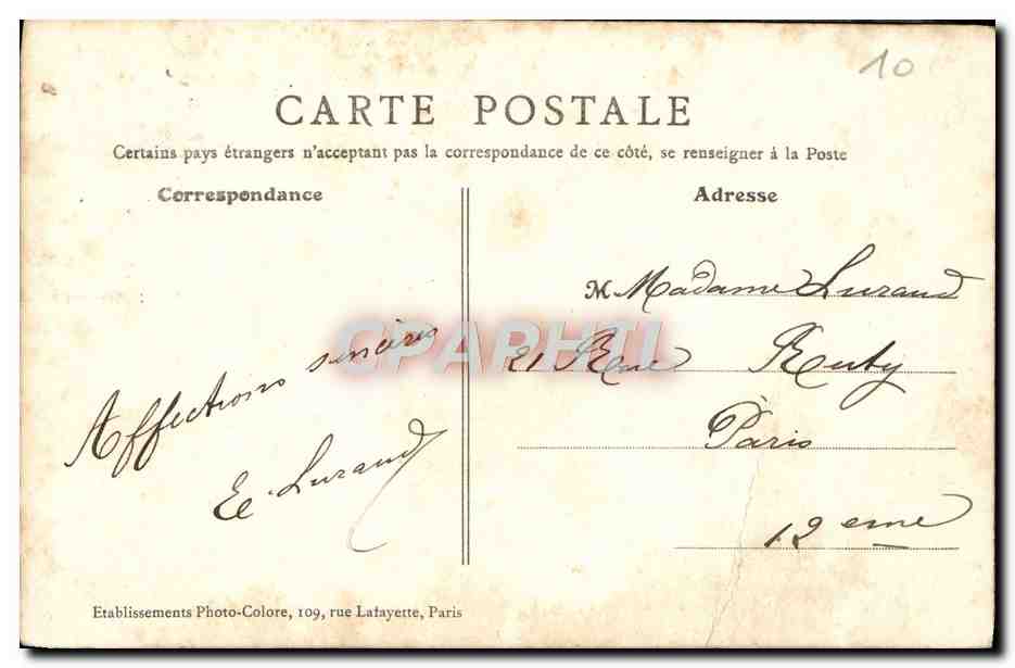 CPM Paris Funiculaire de Montmartre Sacre Coeur  — Verso